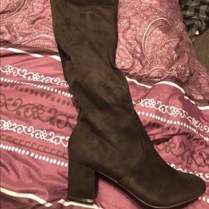 Lane Bryant. Black thigh high boots. 10W